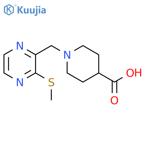4-Piperidinecarboxylic acid, 1-[[3-(methylthio)-2-pyrazinyl]methyl]- structure