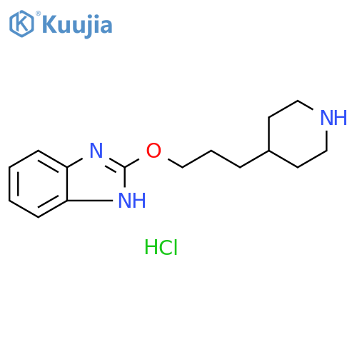1H-Benzimidazole, 2-[3-(4-piperidinyl)propoxy]-, hydrochloride (1:1) structure