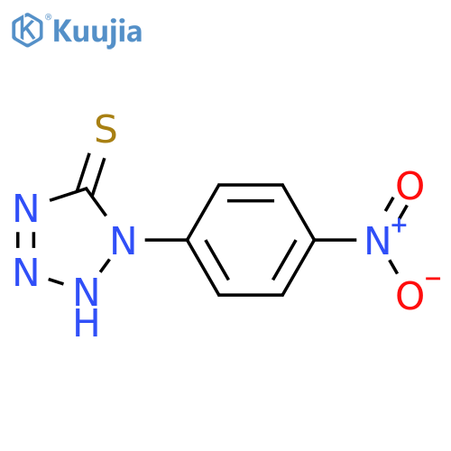 5H-Tetrazole-5-thione,1,2-dihydro-1-(4-nitrophenyl)- structure
