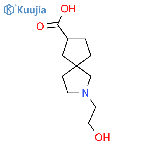 2-(2-Hydroxyethyl)-2-azaspiro[4.4]nonane-7-carboxylic acid structure