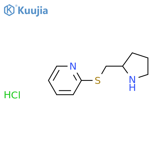 2-[(pyrrolidin-2-ylmethyl)sulfanyl]pyridine hydrochloride structure