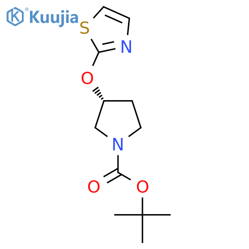 (R)-Tert-butyl 3-(thiazol-2-yloxy)pyrrolidine-1-carboxylate structure