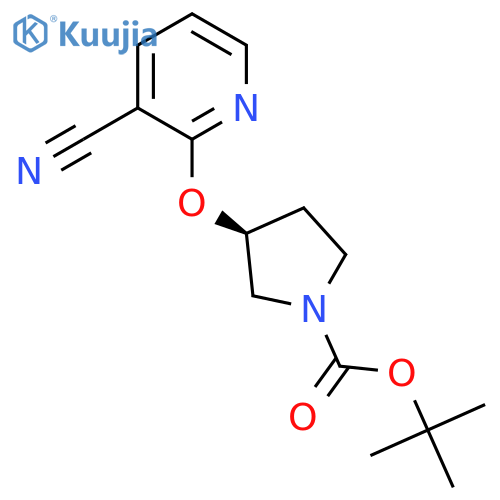 (S)-Tert-butyl 3-((3-cyanopyridin-2-yl)oxy)pyrrolidine-1-carboxylate structure