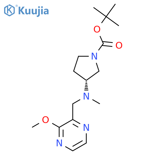 (R)-Tert-butyl 3-(((3-methoxypyrazin-2-yl)methyl)(methyl)amino)pyrrolidine-1-carboxylate structure