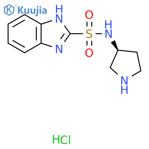 N-[(3S)-Pyrrolidin-3-yl]-1H-benzimidazole-2-sulfonamide;hydrochloride structure