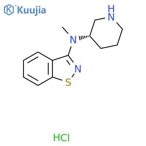 N-Methyl-N-[(3S)-piperidin-3-yl]-1,2-benzothiazol-3-amine;hydrochloride structure