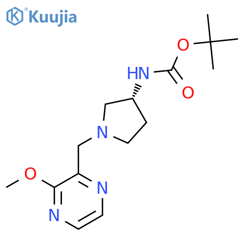 (R)-Tert-butyl (1-((3-methoxypyrazin-2-yl)methyl)pyrrolidin-3-yl)carbamate structure