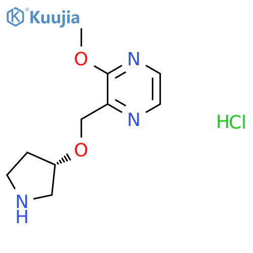 (S)-2-Methoxy-3-((pyrrolidin-3-yloxy)methyl)pyrazine hydrochloride structure