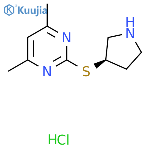 (R)-4,6-Dimethyl-2-(pyrrolidin-3-ylthio)pyrimidine hydrochloride structure