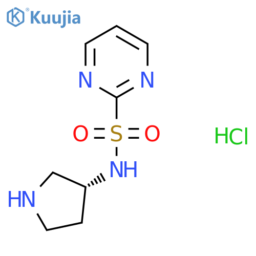 N-[(3R)-Pyrrolidin-3-yl]pyrimidine-2-sulfonamide;hydrochloride structure