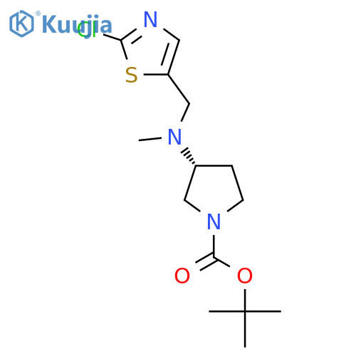 (R)-Tert-butyl 3-(((2-chlorothiazol-5-yl)methyl)(methyl)amino)pyrrolidine-1-carboxylate structure