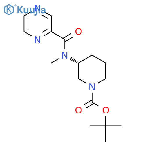 (R)-Tert-butyl 3-(N-methylpyrazine-2-carboxamido)piperidine-1-carboxylate structure