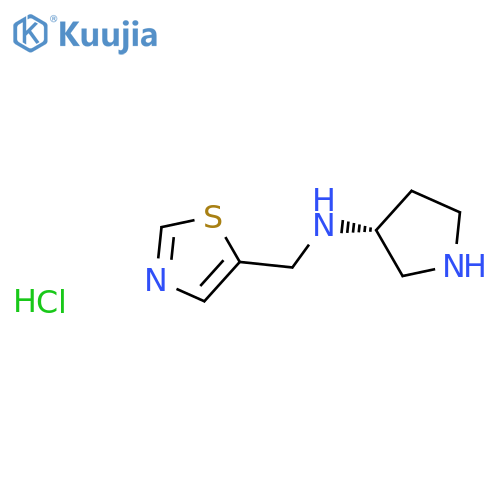 (3R)-N-(1,3-Thiazol-5-ylmethyl)pyrrolidin-3-amine;hydrochloride structure