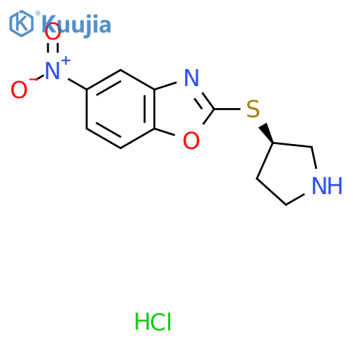 (R)-5-Nitro-2-(pyrrolidin-3-ylthio)benzo[d]oxazole hydrochloride structure