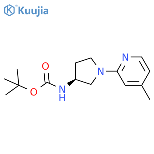 (S)-Tert-butyl (1-(4-methylpyridin-2-yl)pyrrolidin-3-yl)carbamate structure