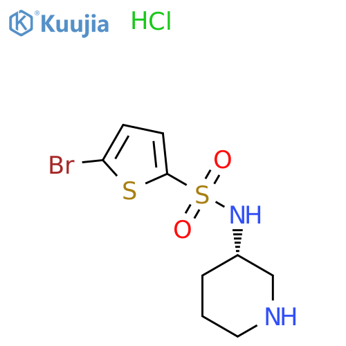 (S)-5-Bromo-N-(piperidin-3-yl)thiophene-2-sulfonamide hydrochloride structure