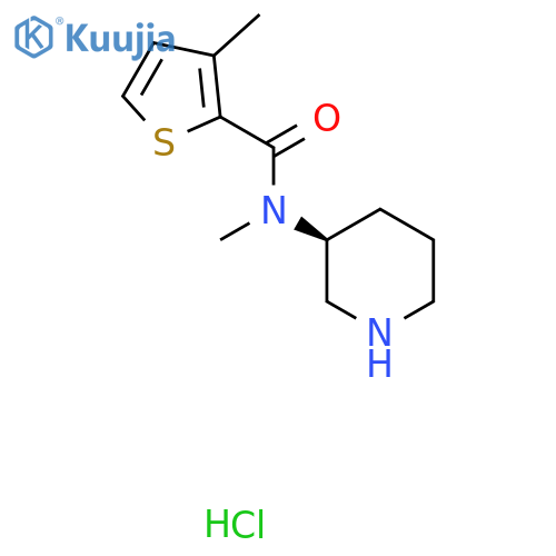 N,3-Dimethyl-N-[(3S)-piperidin-3-yl]thiophene-2-carboxamide;hydrochloride structure