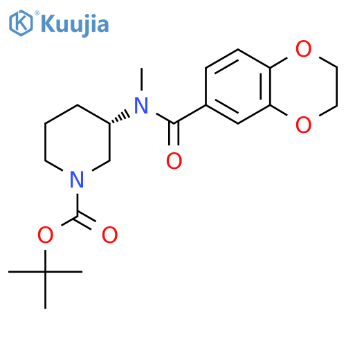 (S)-Tert-butyl 3-(N-methyl-2,3-dihydrobenzo[b][1,4]dioxine-6-carboxamido)piperidine-1-carboxylate structure