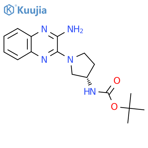 (S)-Tert-butyl (1-(3-aminoquinoxalin-2-yl)pyrrolidin-3-yl)carbamate structure