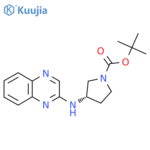 (S)-Tert-butyl 3-(quinoxalin-2-ylamino)pyrrolidine-1-carboxylate structure