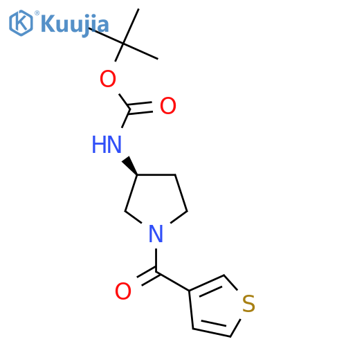 (S)-Tert-butyl (1-(thiophene-3-carbonyl)pyrrolidin-3-yl)carbamate structure