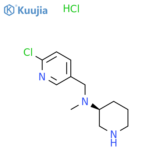 (3S)-N-[(6-Chloropyridin-3-yl)methyl]-N-methylpiperidin-3-amine;hydrochloride structure
