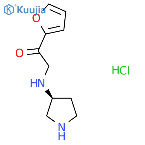 (S)-1-(Furan-2-yl)-2-(pyrrolidin-3-ylamino)ethanone hydrochloride structure