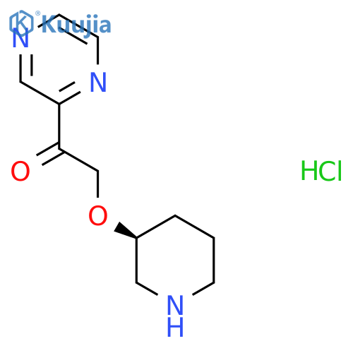 (S)-2-(Piperidin-3-yloxy)-1-(pyrazin-2-yl)ethanone hydrochloride structure