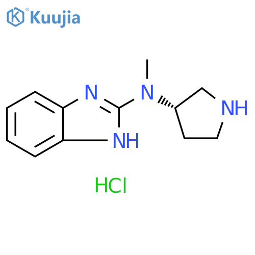 1H-Benzimidazol-2-amine, N-methyl-N-(3S)-3-pyrrolidinyl-, hydrochloride (1:1) structure