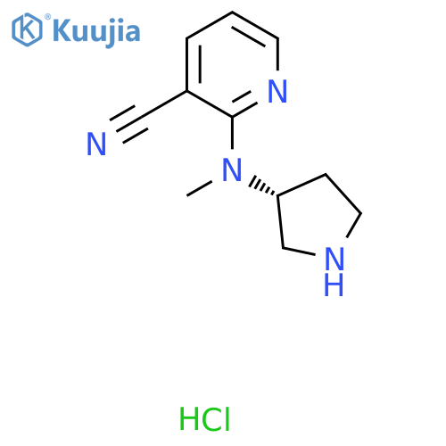 (R)-2-(Methyl(pyrrolidin-3-yl)amino)nicotinonitrile hydrochloride structure