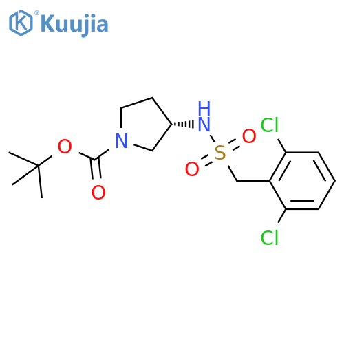 (S)-Tert-butyl 3-((2,6-dichlorophenyl)methylsulfonamido)pyrrolidine-1-carboxylate structure