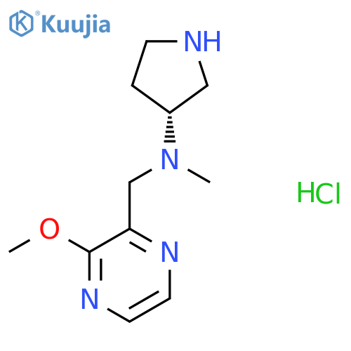 (3R)-N-[(3-Methoxypyrazin-2-yl)methyl]-N-methylpyrrolidin-3-amine;hydrochloride structure