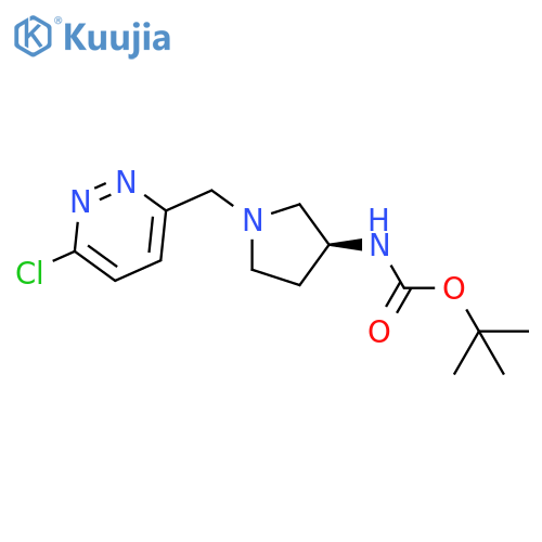 (S)-Tert-butyl (1-((6-chloropyridazin-3-yl)methyl)pyrrolidin-3-yl)carbamate structure
