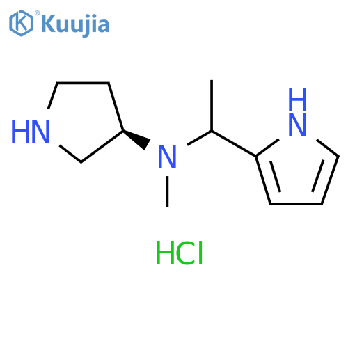 1H-Pyrrole-2-methanamine, N,α-dimethyl-N-(3R)-3-pyrrolidinyl-, hydrochloride (1:1) structure