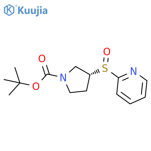 (R)-Tert-butyl 3-((S)-pyridin-2-ylsulfinyl)pyrrolidine-1-carboxylate structure