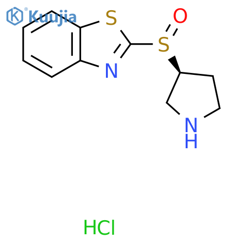 2-((R)-((S)-Pyrrolidin-3-yl)sulfinyl)benzo[d]thiazole hydrochloride structure