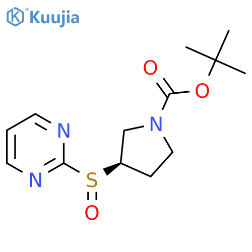 (R)-Tert-butyl 3-((S)-pyrimidin-2-ylsulfinyl)pyrrolidine-1-carboxylate structure