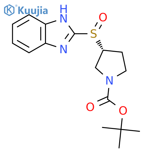 (R)-Tert-butyl 3-((S)-(1H-benzo[d]imidazol-2-yl)sulfinyl)pyrrolidine-1-carboxylate structure