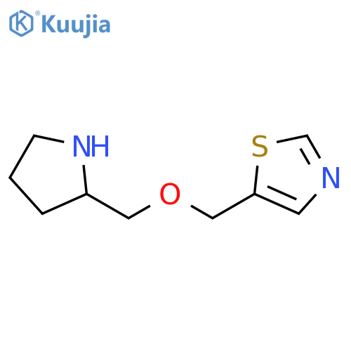 5-{[(pyrrolidin-2-yl)methoxy]methyl}-1,3-thiazole structure