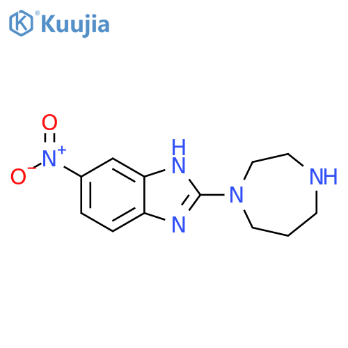2-(1,4-diazepan-1-yl)-5-nitro-1H-1,3-benzodiazole structure