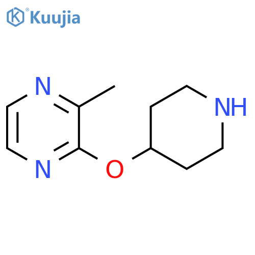 2-methyl-3-(piperidin-4-yloxy)pyrazine structure