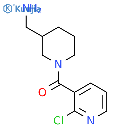 (3-(Aminomethyl)piperidin-1-yl)(2-chloropyridin-3-yl)methanone structure