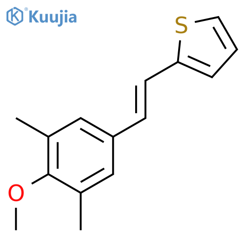 Thiophene,2-[2-(4-methoxy-3,5-dimethylphenyl)ethenyl]- structure