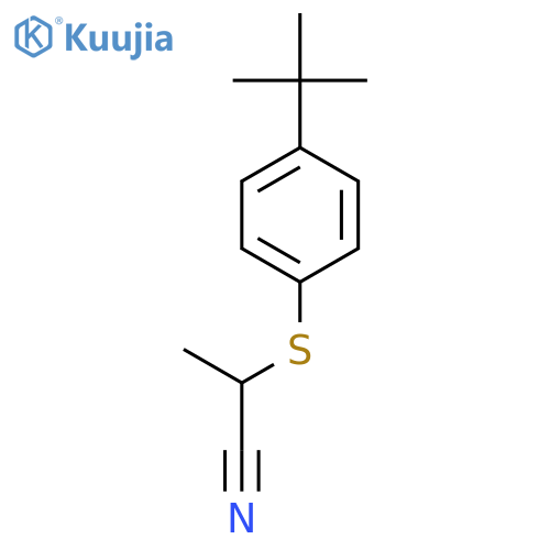 Propanenitrile, 2-[[4-(1,1-dimethylethyl)phenyl]thio]- structure