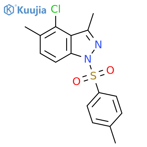 4-Chloro-3,5-dimethyl-1-tosyl-1H-indazole structure
