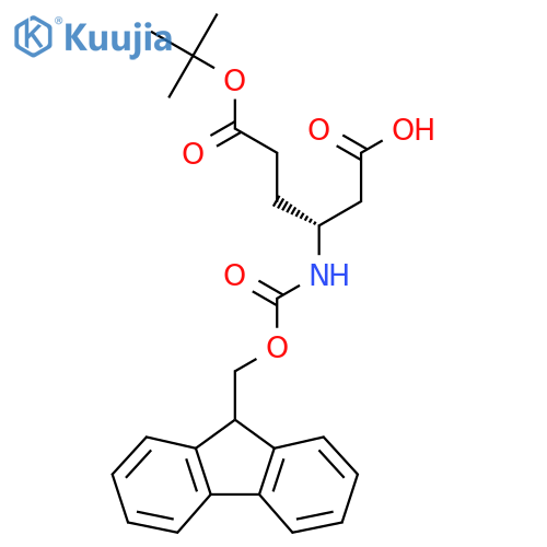 (3R)-3-(9H-Fluoren-9-ylmethoxycarbonylamino)-6-[(2-methylpropan-2-yl)oxy]-6-oxohexanoic acid structure
