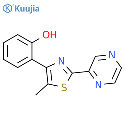 4-(2-Hydroxyphenyl)-5-methyl-2-(2-pyrazinyl)-thiazole structure