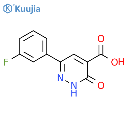 6-(3-fluorophenyl)-3-oxo-2,3-dihydropyridazine-4-carboxylic acid structure