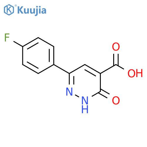 6-(4-fluorophenyl)-3-oxo-2,3-dihydropyridazine-4-carboxylic acid structure