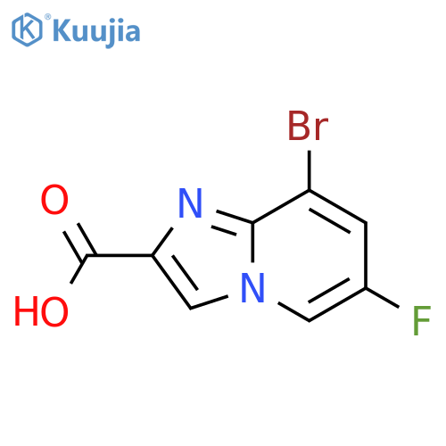 8-Bromo-6-fluoro-imidazo1,2-apyridine-2-carboxylic acid structure